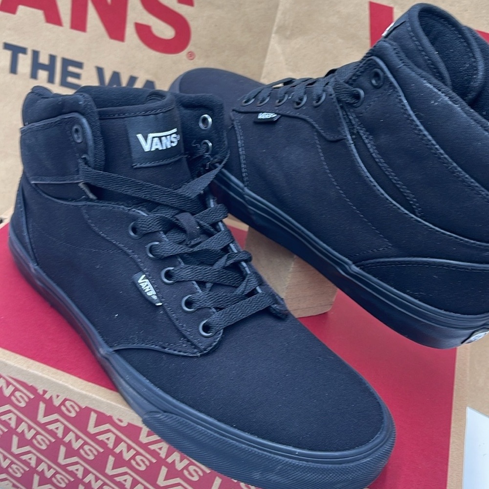 Vans Men’s Black High-Top Sneakers Atwood Hi (Canvas) Black/Black
VN0A38B… - Picture 11 of 16